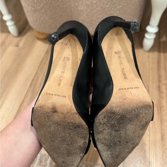 Manolo Blahnik Black Heels with Bow Detail (Size 36 1/2) - Picture 7 of 9